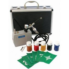 Airbrush Kit - Battery - Airbrush - Colours - Stencils