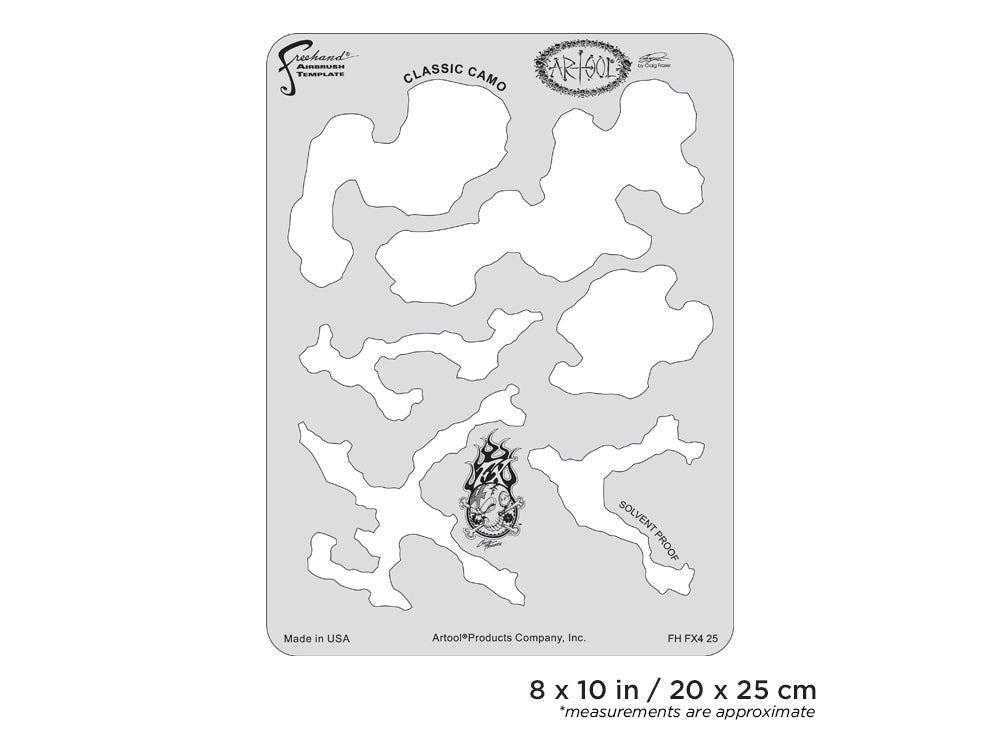 Artool FX4 Classic Camo Freehand Airbrush Template by Craig Fraser