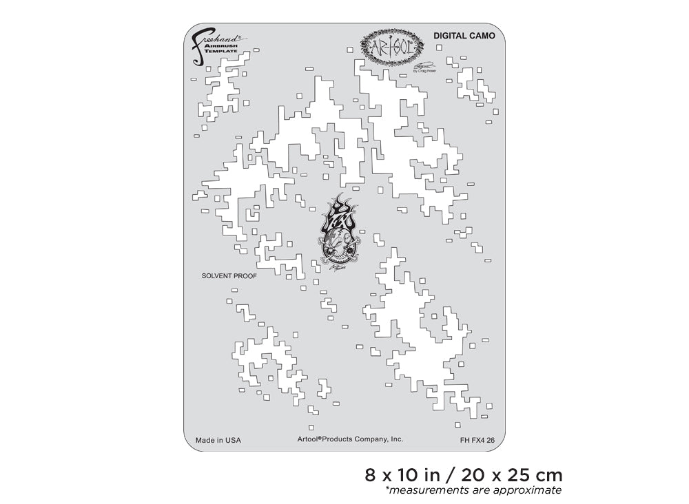 Artool FX4 Digital Camo Freehand Airbrush Template by Craig Fraser