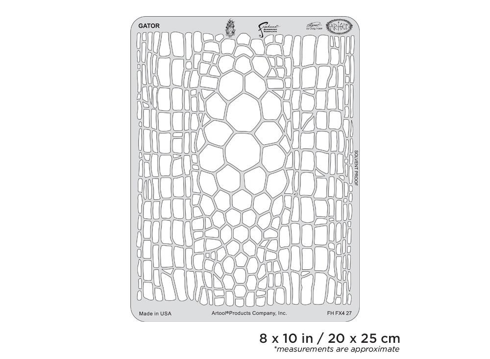 Artool FX4 Gator Freehand Airbrush Template by Craig Fraser