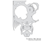 Artool Skullmaster The Frontal Freehand Airbrush Template by Craig Fraser